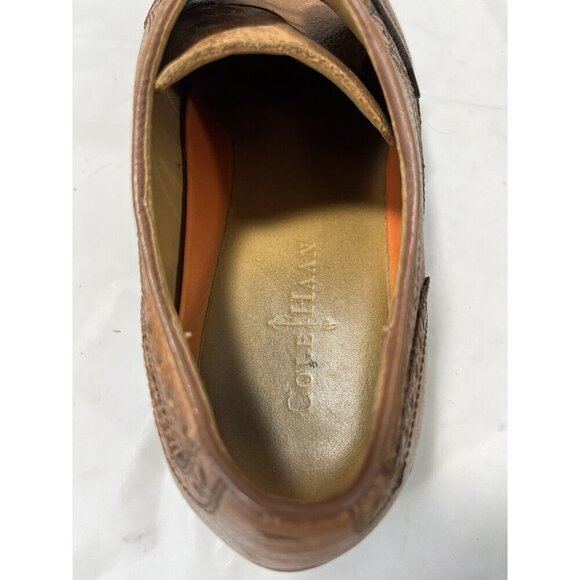 Cole Haan Shoes Benton Leather Wingtip Derby C12362 BrownSize 11M - Picture 12 of 15
